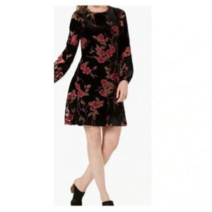 🆕 ECI Vintage Floral Embroidery Velvet Dress 8🆕